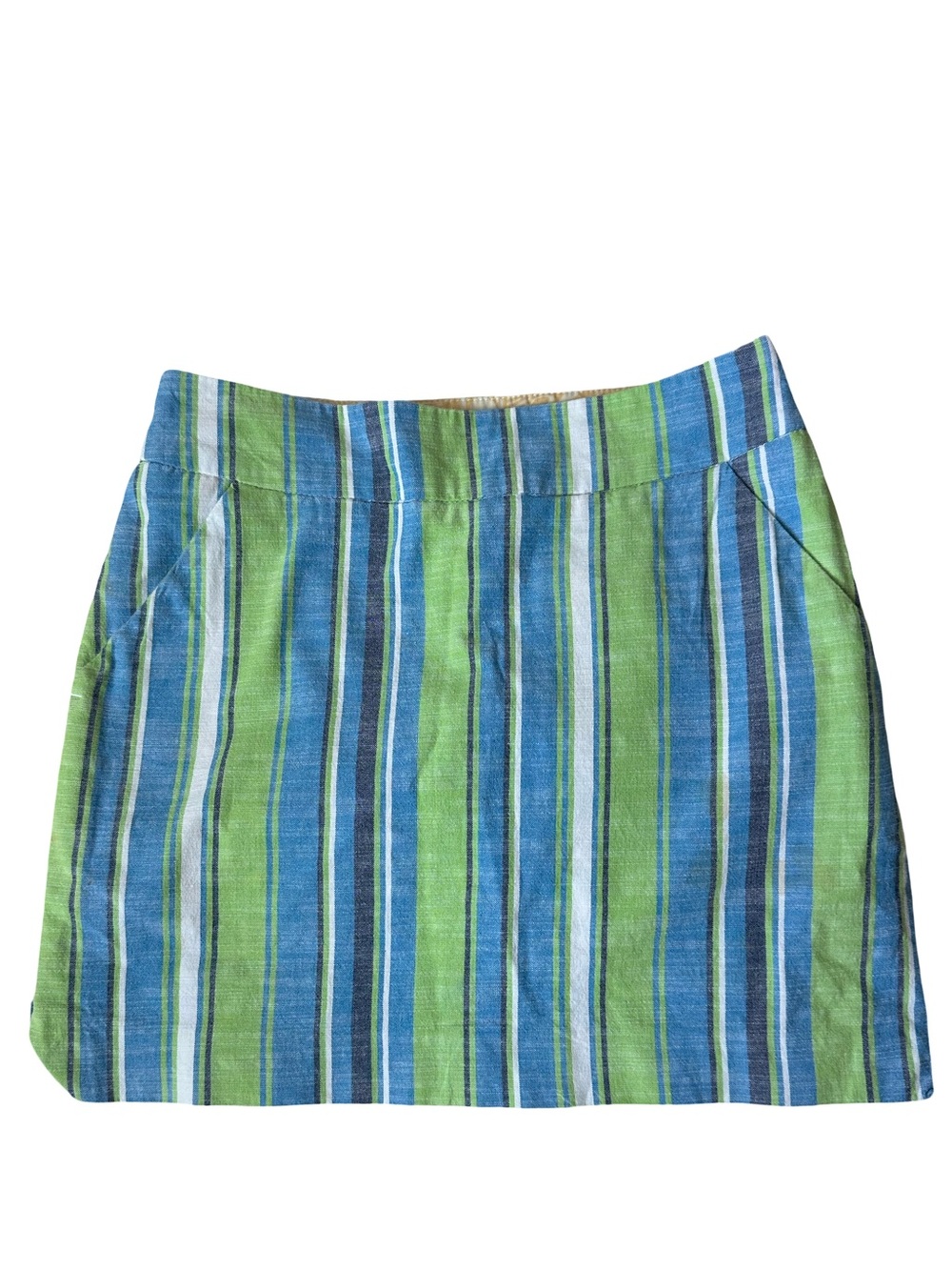Loudmouth Ladies Multicolor Striped Lined Cotton Golf/Casual Skort